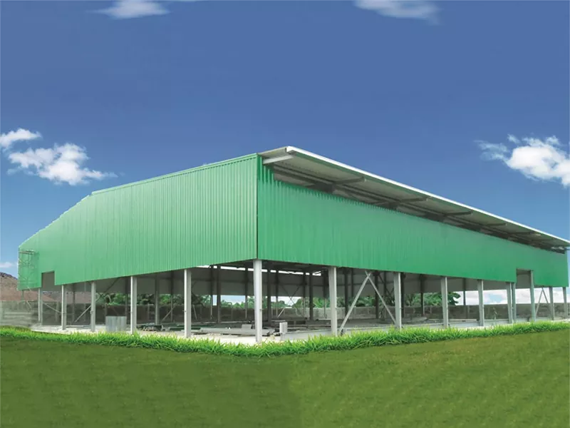 អគារឃ្លាំងដែក prefab ដែលងាយស្រួលប្រើអេកូ