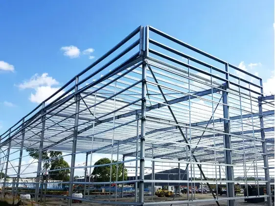 អគារដែកថែបដែក prefab និងស្រស់ស្អាតសម្រាប់ឃ្លាំង